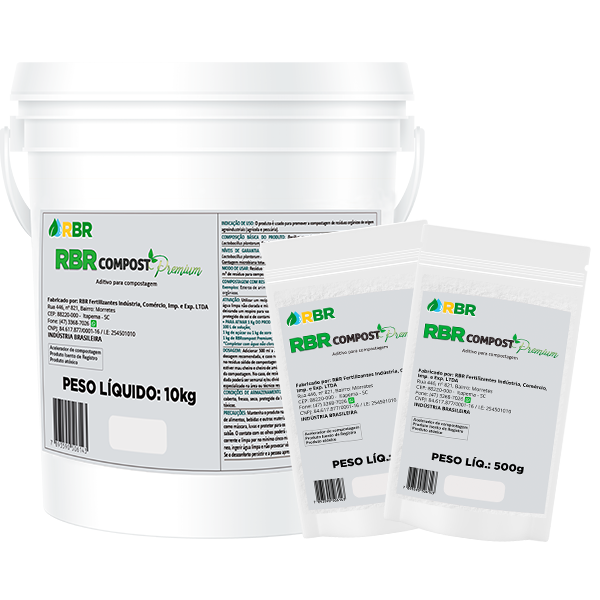 Embalagem do produto RBR Compost Premium 10kg e 500gr